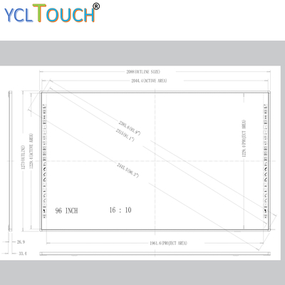 96 Inch Infrared Interactive Whiteboard 10ms For Multimedia Teaching