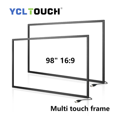 98 اینچ 20 نقطه قاب لمسی چند نقطه ای مادون قرمز پوشش آلیاژ آلومینیوم YCLTOUCH